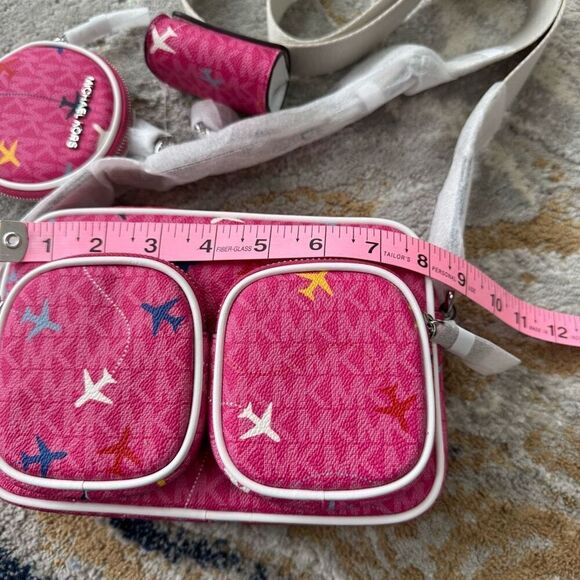 Michael Kors Medium Crossbody Bag Handbag Purse Messenger Shoulder Dragonfruit - Picture 7 of 10